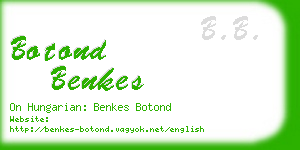 botond benkes business card